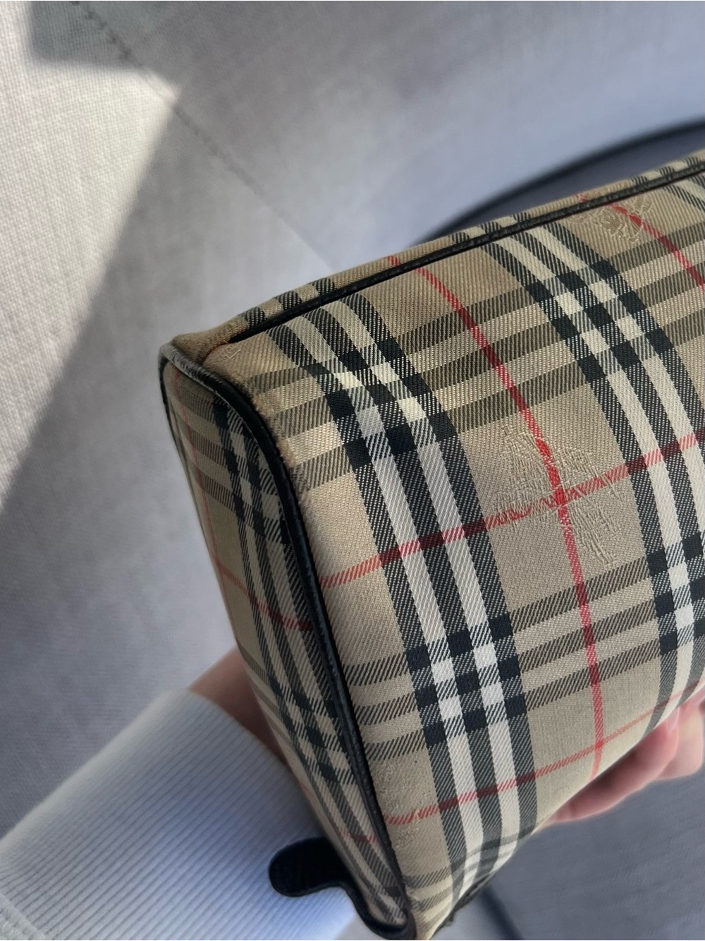Burberrys plaid pouch cosmetic bag clutch - Picture 11 of 13